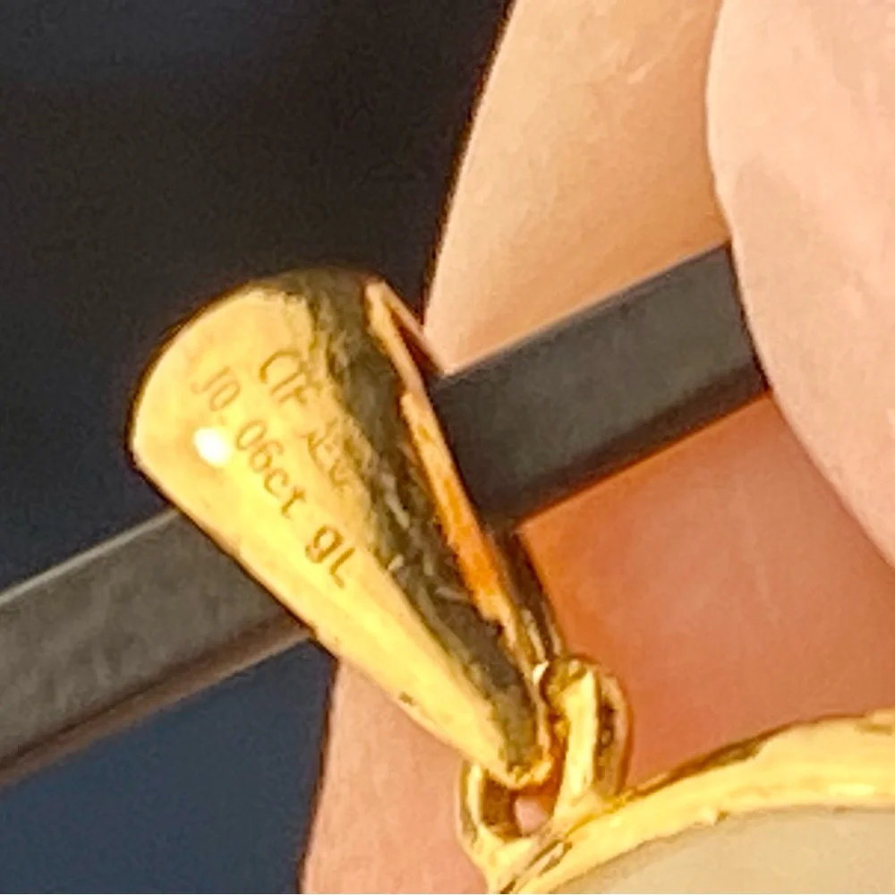 Chow Tai Foo- Vintage 24K solid Gold with premium Hetian Jade pendant - Picture 7 of 7